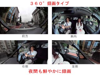 360°録画ドライブレコーダー（車の防犯）
